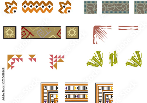 Geometric Patterns, Vector Ornaments, Seamless Textures, Bohemian Designs, 20 Pattern Elements