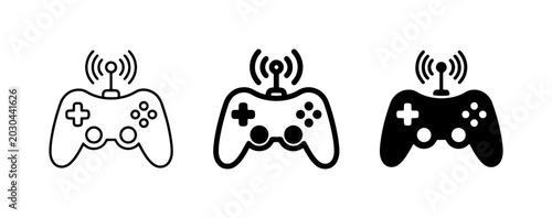 Photos Wireless Game Controller Icons, Digital Gaming Input Devices