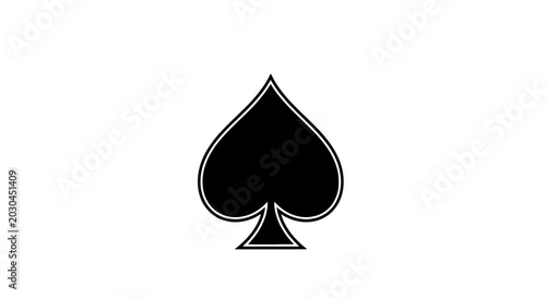 Photos Black Spade Playing Card Suit Symbol.