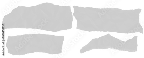 Torn Paper Banner Collection, Ripped White Paper Shapes, Creative Paper Texture Set