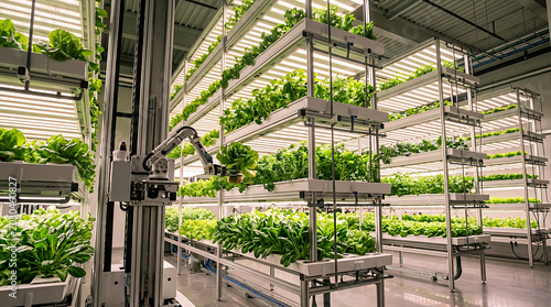 Automated Vertical Farming System With AI Hydroponic Agriculture