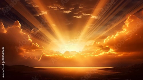 Digital sunshine sky light landscape abstract background