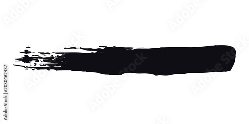 Konstfotografi black line of paint isolated, red smear, art eps10