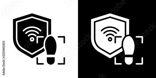 Foto Perimeter Icon Set Vector Collection Isolated In Black And White