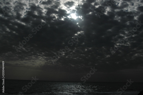 sunset over the sea