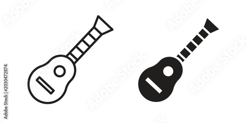 Wall Mural Ukulele icon concept design set. Icon Element For Design