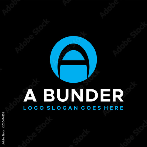 A letter circle logo vector image