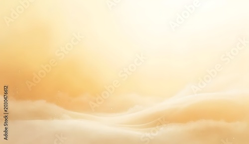 Clouds with Soft Yellow and White Gradient Background for a Serene and Calming Atmosphere in Digital Art and Design Projects