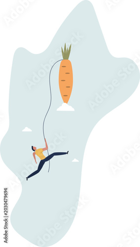 Fotografia Motivation and incentive to motivate employee, reward or trick to influence people or manipulation concept