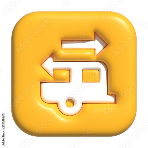 Slika na platnu RV electric hookup 3D Icon for camping or RV travel.