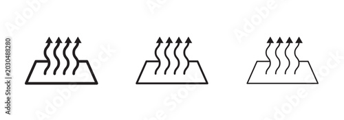 Heat icon in flat style. Basic vector symbol illustration