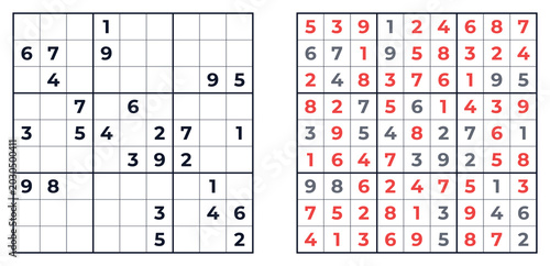 Printable Expert Sudoku with Solved Grid