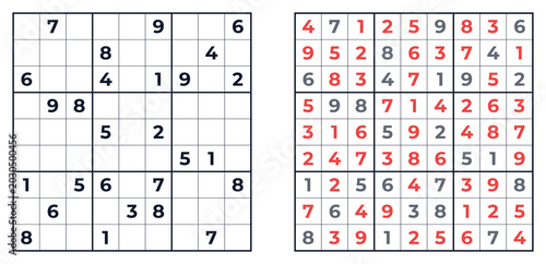 Classic Sudoku Puzzle Hard Difficulty with Answers