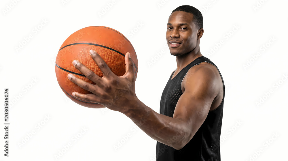 Obraz premium Athletic male basketball player