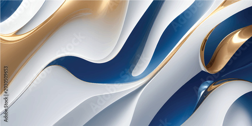 An abstract blue background features flowing futuristic wave lines and a light 3d curve texture that creates a modern motion pattern vector illustration