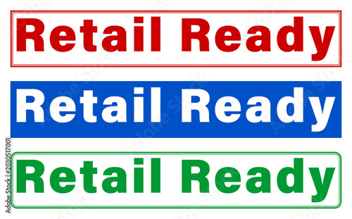 Three colorful retail ready signs with different background colors