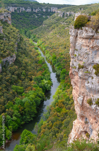 Ebro River Canyon Viewpoint in Burgos, Springtime