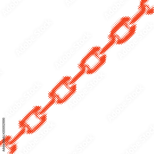 Straight Diagonal Halftone Chain
