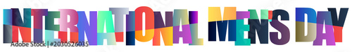 фотографія Colorful text celebrating international mens day with vibrant letters