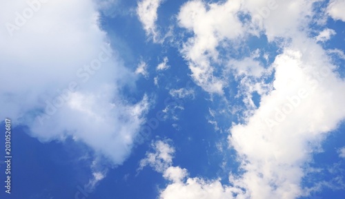 clear afternoon sky with white clouds