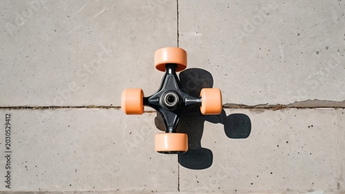Skateboard Wheel on Urban Concrete