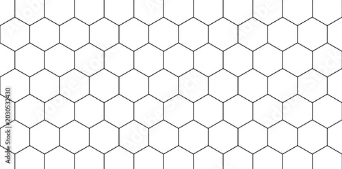 Bild auf Leinwand Hexagon grid pattern geometric tessellation design illustration