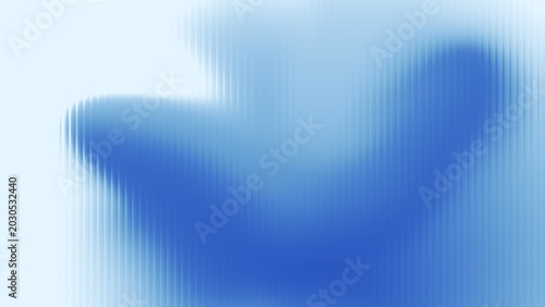 Abstract blue background with vertical stripe texture and soft blurry waves in light colors.