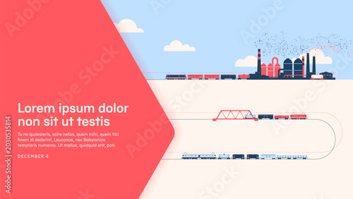 Foto Freight rail transportation for industrial needs
