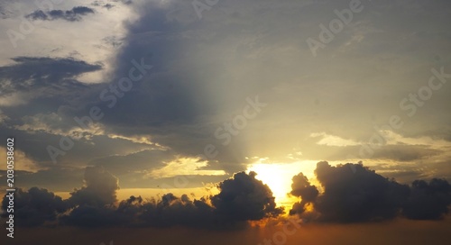 sun flare, sunset sky, photo of a clear sky in the morning, and the sunrise and beautiful white clouds