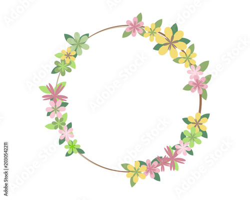 vintage design floral frame decorative on background