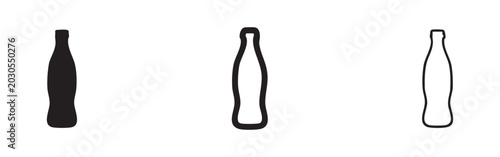 Cuadro en lienzo Soda bottle icon set