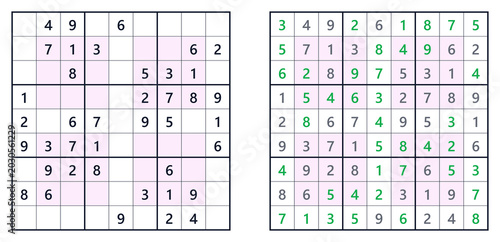 Sudoku solution page. Hyper. Level easy. For a book of Japanese Sudoku puzzles