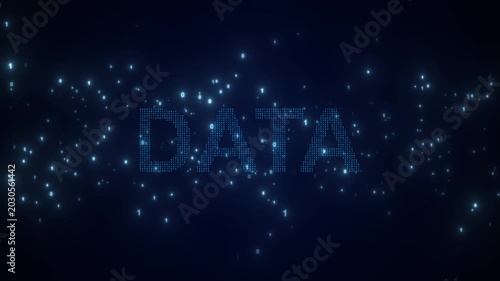 Binary Keywords Data Blue Video Animated Background