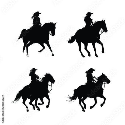 horse and rider silhouette