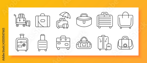 Slika na platnu Travel luggage set icon