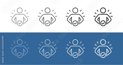 Fotografía Self Confidence and Professional Icon Vector Illustration