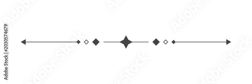 Foto Divider with geometric shapes and line