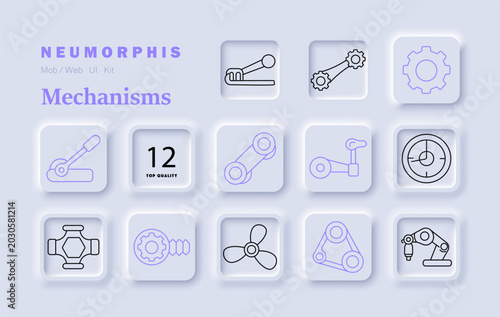 Фотография Mechanisms set icon