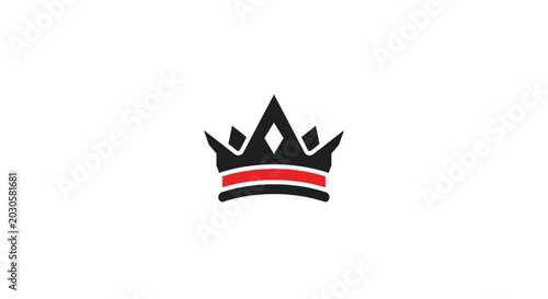 Fotografia Crown logo with red stripe.