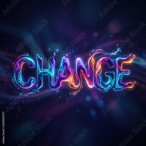 Vibrant "Change" Typography...