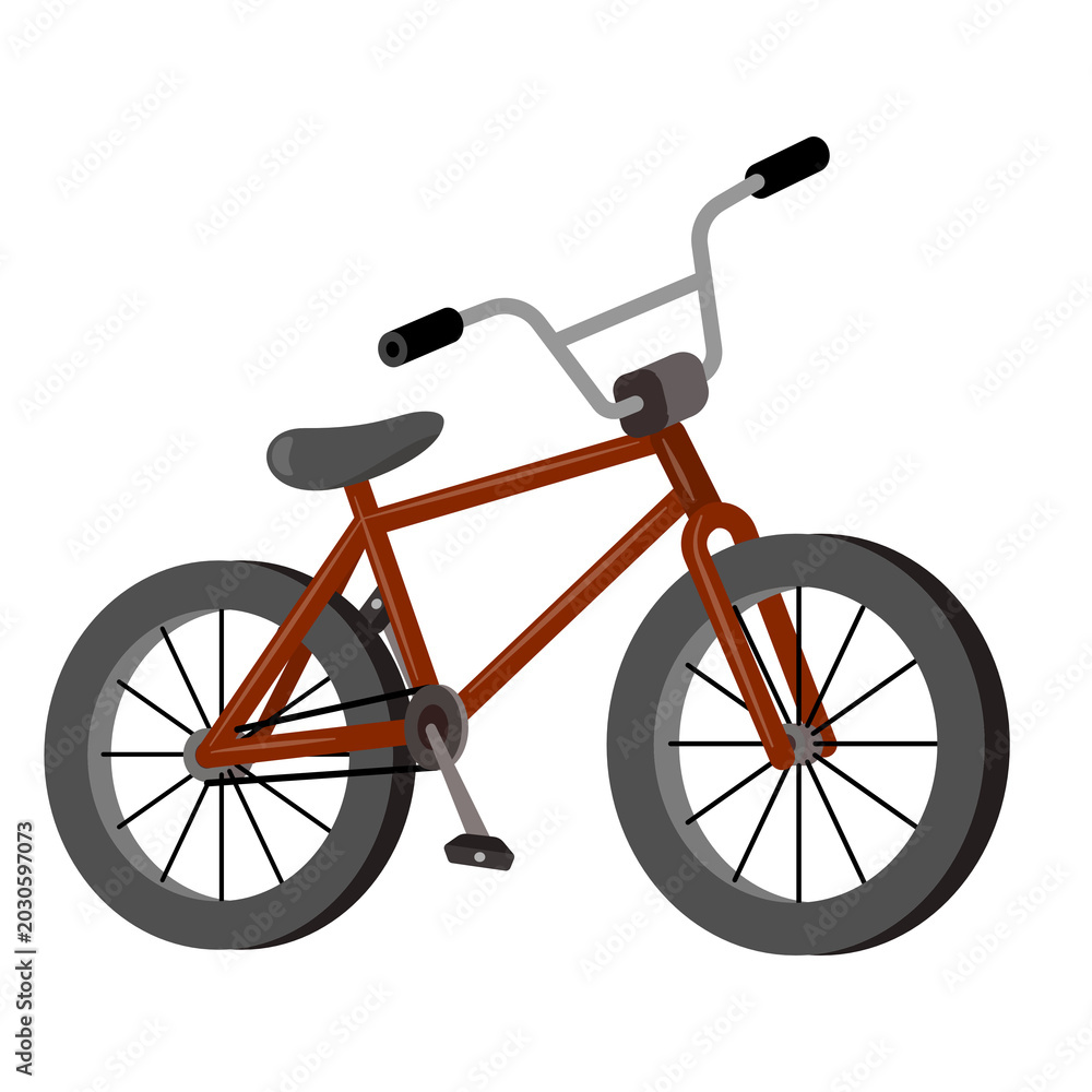 Obraz premium Bmx bicycle side view illustration