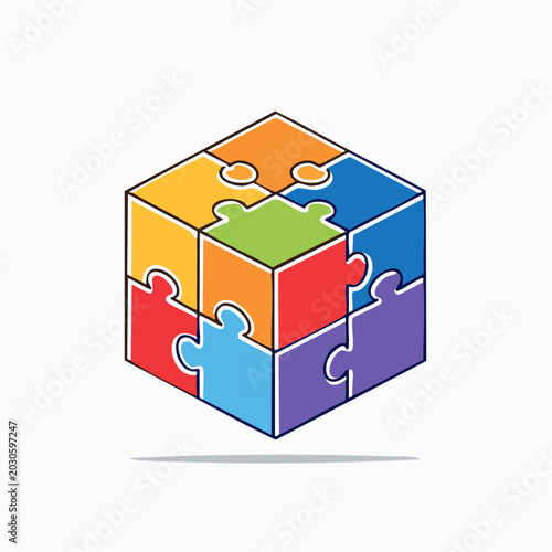 Colorful Puzzle Cube