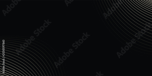 Abstract Gold Wavy Lines on Black Background wallpaper premium eps10