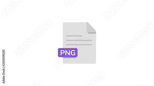 Transparent PNG Image Format Icon Animation Isolated on Green Screen and White Background 4K
