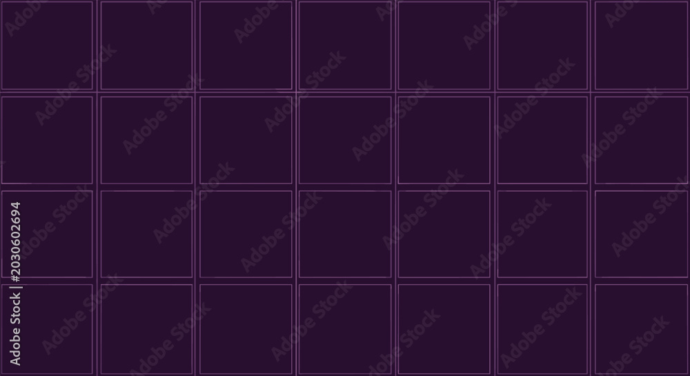 Fototapeta premium Dark purple background is decorated with a minimalist grid of thin neon lines creating a modern technological and geometric aesthetic.