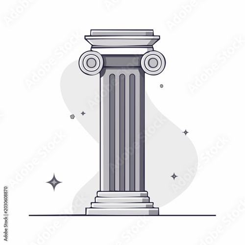 Ionic Column Illustration