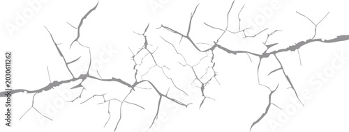 Foto Abstract cracked ground texture featuring jagged fracture lines in dramatic destruction style