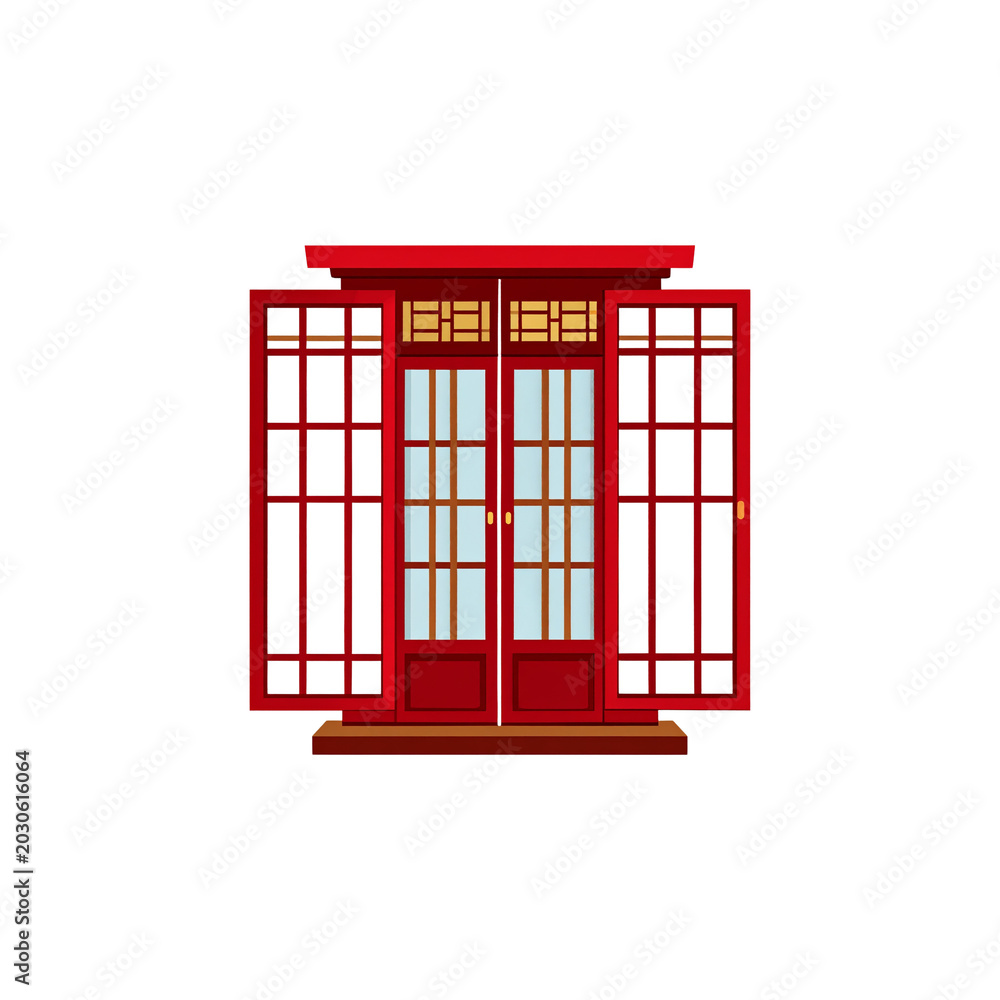 Obraz premium Window in Chinese style