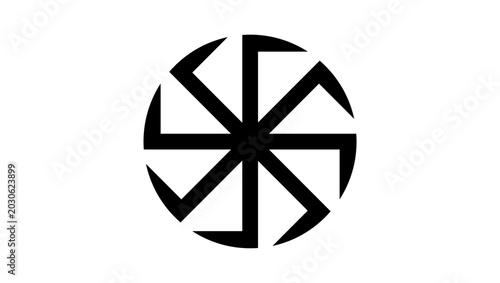 Photos Neopaganism - Slavic Symbol , black isolated vector silhouette