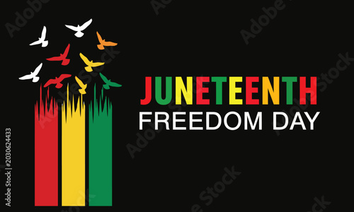 Foto Juneteenth freedom day june 19th celebration background